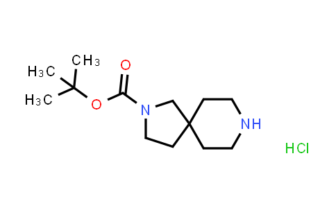 CAS No. 869976-20-5, 2,8-Diazaspiro[4.5]decane-2-carboxylic acid, 1,1-dimethylethyl ester, (Hydrochloride) (1:1)