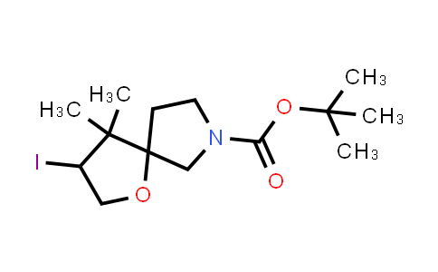 CAS No. 869979-40-8, 1-Oxa-7-azaspiro[4.4]nonane-7-carboxylic acid, 3-iodo-4,4-dimethyl-, 1,1-dimethylethyl ester