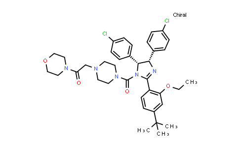 MC576110 | 870120-40-4 | Ethanone, 2-[4-[[(4S,5R)-4,5-bis(4-chlorophenyl)-2-[4-(1,1-dimethylethyl)-2-ethoxyphenyl]-4,5-dihydro-1H-imidazol-1-yl]carbonyl]-1-piperazinyl]-1-(4-morpholinyl)-