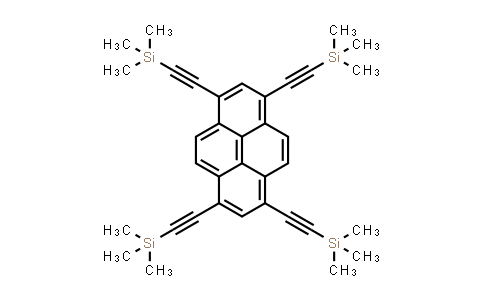 CAS No. 870258-96-1, 1,3,6,8-Tetrakis((trimethylsilyl)ethynyl)pyrene