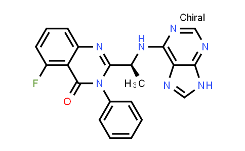 MC576126 | 870281-17-7 | 5-Fluoro-3-phenyl-2-[(1S)-1-(9H-purin-6-ylamino)ethyl]-4(3H)-quinazolinone