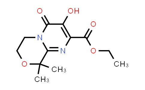 CAS No. 870562-16-6, Ethyl 3-hydroxy-9,9-dimethyl-4-oxo-4,6,7,9-tetrahydropyrimido[2,1-c][1,4]oxazine-2-carboxylate