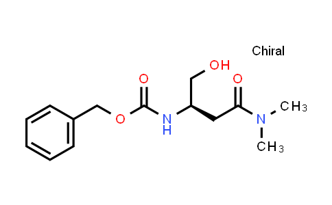 CAS No. 870812-29-6, Carbamic acid, N-[(1R)-3-(dimethylamino)-1-(hydroxymethyl)-3-oxopropyl]-, phenylmethyl ester