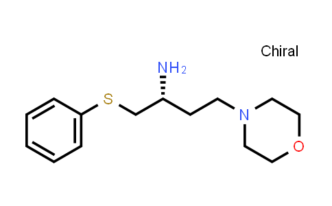 CAS No. 870812-95-6, 4-Morpholinepropanamine, α-[(phenylthio)methyl]-, (αR)-