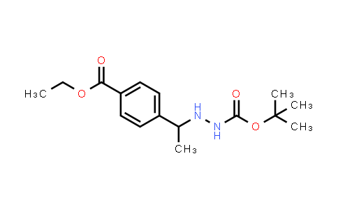 CAS No. 870822-88-1, tert-Butyl 2-(1-(4-(ethoxycarbonyl)phenyl)ethyl)hydrazinecarboxylate