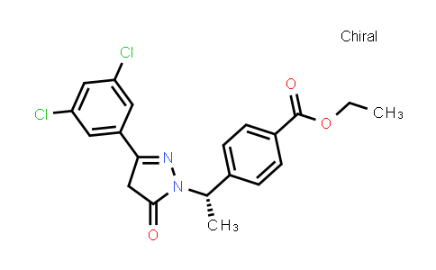 CAS No. 870823-08-8, (S)-ethyl 4-(1-(3-(3,5-dichlorophenyl)-5-oxo-4,5-dihydro-1H-pyrazol-1-yl)ethyl)benzoate