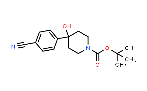 CAS No. 871112-38-8, tert-Butyl 4-(4-cyanophenyl)-4-hydroxypiperidine-1-carboxylate