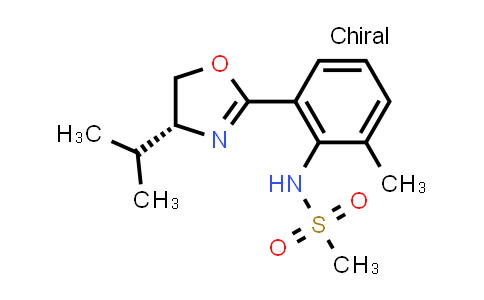 CAS No. 871360-40-6, (R)-N-(2-(4-Isopropyl-4,5-dihydrooxazol-2-yl)-6-methylphenyl)methanesulfonamide