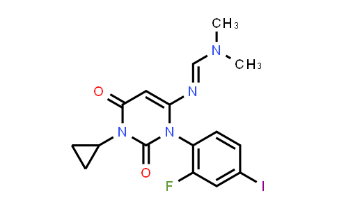 871700-30-0 | N'-[1-Cyclopropyl-3-(2-fluoro-4-iodophenyl)-2,6-dioxo-1,2,3,6-tetrahydropyrimidin-4-yl]-N,N-dimethylformamidine