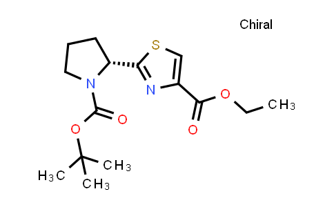 CAS No. 871716-62-0, Ethyl (R)-2-(1-(tert-butoxycarbonyl)pyrrolidin-2-yl)thiazole-4-carboxylate