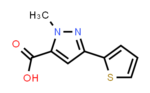 CAS No. 871825-56-8, 1-Methyl-3-(thiophen-2-yl)-1H-pyrazole-5-carboxylic acid