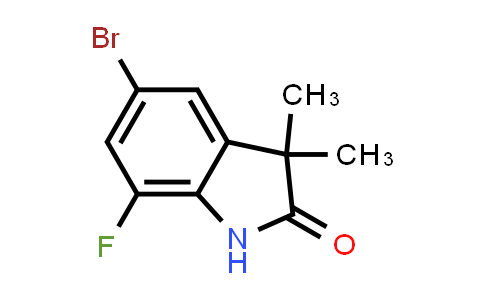 CAS No. 872141-26-9, 5-Bromo-7-fluoro-3,3-dimethyl-2,3-dihydro-1H-indol-2-one