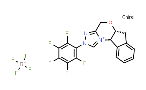 CAS No. 872143-57-2, (5aR,10bS)-2-(Perfluorophenyl)-4,5a,6,10b-tetrahydro-2H-indeno[2,1-b][1,2,4]triazolo[4,3-d][1,4]oxazin-11-ium tetrafluoroborate
