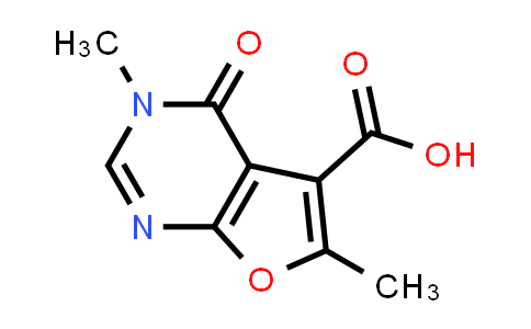 CAS No. 872319-72-7, 3,6-Dimethyl-4-oxo-3H,4H-furo[2,3-d]pyrimidine-5-carboxylic acid