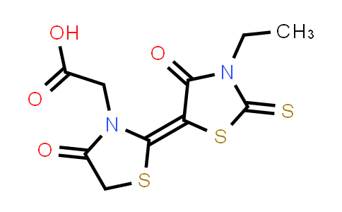 CAS No. 872416-43-8, 3-Thiazolidineacetic acid, 2-(3-ethyl-4-oxo-2-thioxo-5-thiazolidinylidene)-4-oxo-