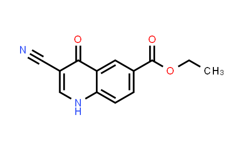 CAS No. 872577-50-9, 6-Quinolinecarboxylic acid, 3-cyano-1,4-dihydro-4-oxo-, ethyl ester