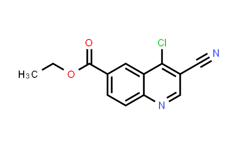 CAS No. 872577-51-0, 6-Quinolinecarboxylic acid, 4-chloro-3-cyano-, ethyl ester