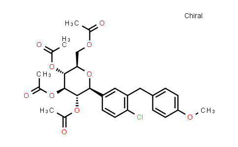 872980-38-6 | (2R,3R,4R,5S,6S)-2-(Acetoxymethyl)-6-(4-chloro-3-(4-methoxybenzyl)phenyl)tetrahydro-2H-pyran-3,4,5-triyl triacetate