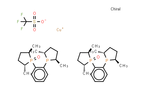 CAS No. 874013-62-4, Bis[(2R,5R)-1-(2-[(2R,5R)-2,5-dimethyl-1-phospholanyl]phenyl)-2,5-dimethylphospholane 1-oxide]copper(I) triflate