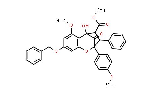 CAS No. 874202-35-4, 2,5-Methano-1-benzoxepin-4-carboxylic acid, 2,3,4,5-tetrahydro-5-hydroxy-6-methoxy-2-(4-methoxyphenyl)-10-oxo-3-phenyl-8-(phenylmethoxy)-, methyl ester