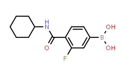 CAS No. 874289-11-9, (4-(Cyclohexylcarbamoyl)-3-fluorophenyl)boronic acid