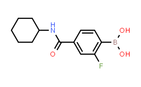 CAS No. 874289-27-7, (4-(Cyclohexylcarbamoyl)-2-fluorophenyl)boronic acid