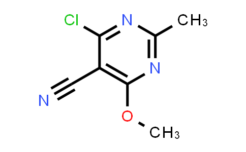 CAS No. 875233-60-6, 4-Chloro-6-methoxy-2-methylpyrimidine-5-carbonitrile