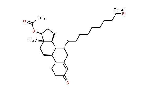 CAS No. 875573-63-0, Estr-4-en-3-one, 17-(acetyloxy)-7-(9-bromononyl)-, (7α,17β)- (9CI)