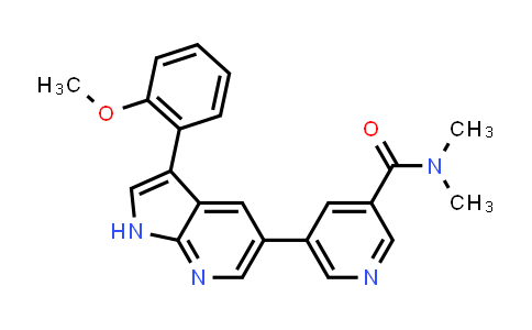 CAS No. 875634-01-8, 3-Pyridinecarboxamide, 5-[3-(2-methoxyphenyl)-1H-pyrrolo[2,3-b]pyridin-5-yl]-N,N-dimethyl-