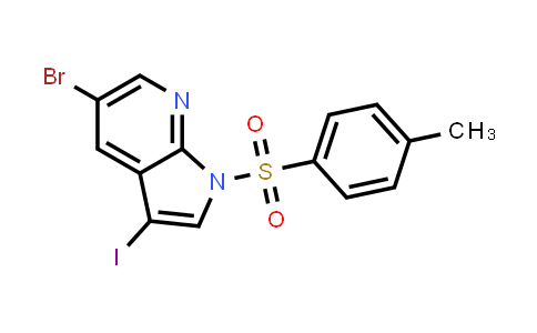 CAS No. 875639-15-9, 1H-Pyrrolo[2,3-b]pyridine, 5-bromo-3-iodo-1-[(4-methylphenyl)sulfonyl]-