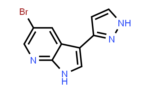 CAS No. 875639-38-6, 1H-Pyrrolo[2,3-b]pyridine, 5-bromo-3-(1H-pyrazol-3-yl)-