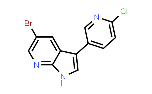 CAS No. 875639-61-5, 1H-Pyrrolo[2,3-b]pyridine, 5-bromo-3-(6-chloro-3-pyridinyl)-
