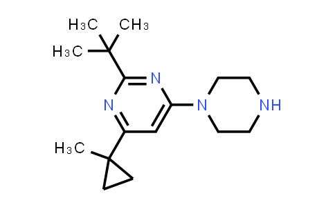 CAS No. 876028-69-2, 2-(tert-Butyl)-4-(1-methylcyclopropyl)-6-(piperazin-1-yl)pyrimidine