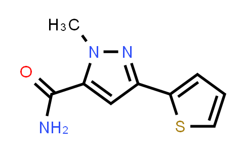 CAS No. 876316-90-4, 1-Methyl-3-(thiophen-2-yl)-1H-pyrazole-5-carboxamide