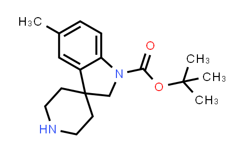 CAS No. 878376-82-0, tert-Butyl 5-methylspiro[indoline-3,4'-piperidine]-1-carboxylate