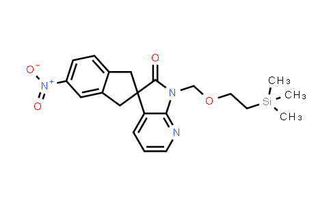 CAS No. 879132-49-7, 5-Nitro-1'-((2-(trimethylsilyl)ethoxy)methyl)-1,3-dihydrospiro[indene-2,3'-pyrrolo[2,3-b]pyridin]-2'(1'H)-one