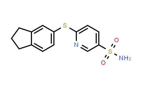CAS No. 879353-60-3, 6-((2,3-Dihydro-1H-inden-5-yl)thio)pyridine-3-sulfonamide