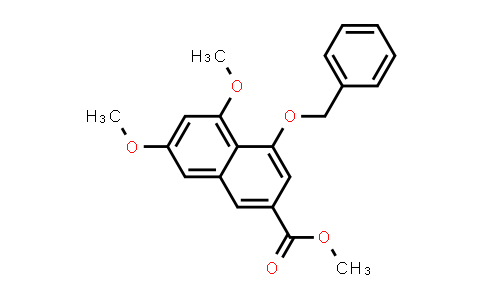 CAS No. 879885-56-0, 2-Naphthalenecarboxylic acid, 5,7-dimethoxy-4-(phenylmethoxy)-, methyl ester