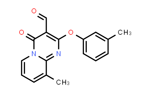 CAS No. 879906-50-0, 9-methyl-4-oxo-2-(m-tolyloxy)-4H-pyrido[1,2-a]pyrimidine-3-carbaldehyde