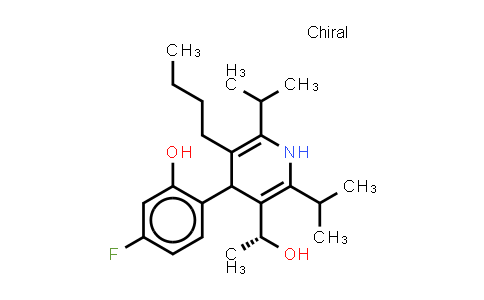 CAS No. 880343-35-1, 3-Pyridinemethanol, 5-butyl-4-(4-fluoro-2-hydroxyphenyl)-a-methyl-2,6-bis(1-methylethyl)-, (aR)-