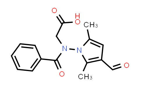 CAS No. 880391-37-7, [Benzoyl(3-formyl-2,5-dimethyl-1h-pyrrol-1-yl)amino]acetic acid