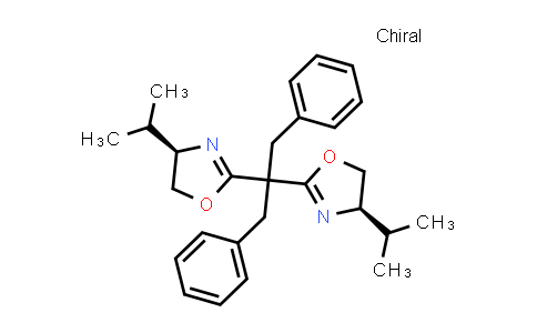 CAS No. 880479-99-2, (4R,​4'R)​-2,​2'-​[2-Phenyl-​1-​(phenylmethyl)​ethylidene]​bis[4-​(1-​methylethyl)​-​4,​5-​dihydrooxazole]