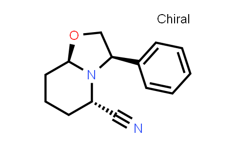 CAS No. 88056-92-2, (3R,5S,8aR)-3-Phenylhexahydro-5H-[1,3]oxazolo[3,2-a]pyridine-5-carbonitrile