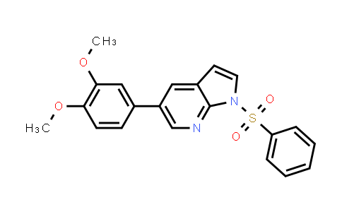 CAS No. 880771-26-6, 1H-Pyrrolo[2,3-b]pyridine, 5-(3,4-dimethoxyphenyl)-1-(phenylsulfonyl)-