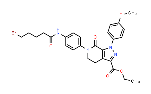 CAS No. 881386-12-5, ethyl 6-(4-(5-bromopentanamido)phenyl)-1-(4-methoxyphenyl)-7-oxo-4,5,6,7-tetrahydro-1H-pyrazolo[3,4-c]pyridine-3-carboxylate