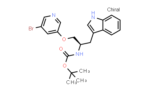 CAS No. 882169-92-8, (R)-tert-butyl (1-((5-bromopyridin-3-yl)oxy)-3-(1H-indol-3-yl)propan-2-yl)carbamate
