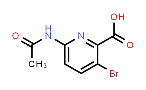 CAS No. 882430-69-5, 6-Acetamido-3-bromopicolinic acid