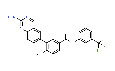 CAS No. 882664-95-1, 3-(2-Aminoquinazolin-6-yl)-4-methyl-N-[3-(trifluoromethyl)phenyl]benzamide
