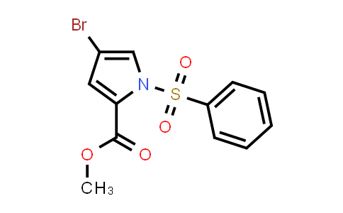 CAS No. 882747-46-8, methyl 4-bromo-1-(phenylsulfonyl)-1H-pyrrole-2-carboxylate