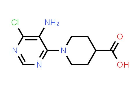 CAS No. 882770-44-7, 1-(5-Amino-6-chloropyrimidin-4-yl)piperidine-4-carboxylic acid